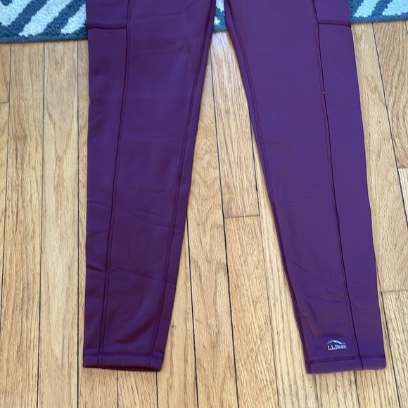 LL Bean PrimaLoft ThermaStretch Fleece Pocket Tights, Mid-Rise TALL - Picture 3 of 10